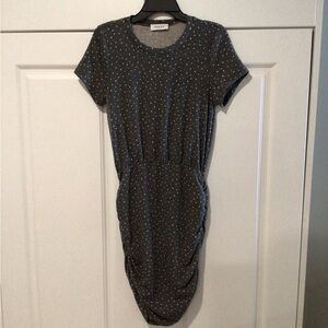 Gilli Charcoal Mini Dress with Dots